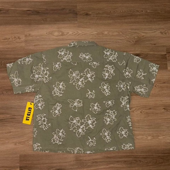 GFTD LA Rag Shirt – Olive Floral (Size 2XL) - Picture 6 of 7
